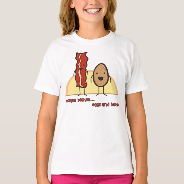T-shirt Wakey Wakey Youth Ringer (Devant)