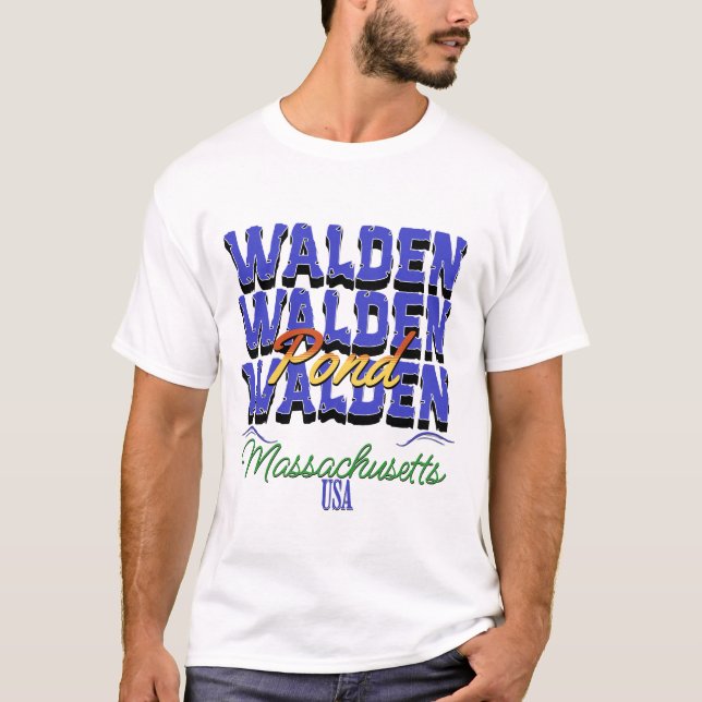 T-shirt Walden Pond, Massachusetts (Devant)