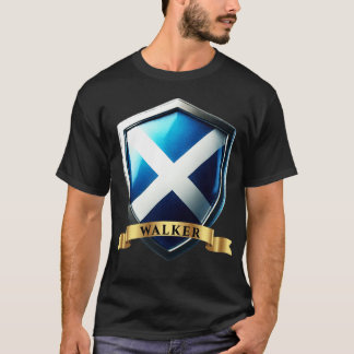 T-shirt Walker Scotland Surname Shield vintage boy