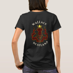 T-shirt Wallace Clan Badge & Tartan avec Motto