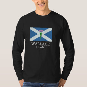 T-shirt Wallace Clan Scottish Nom avec Scotland Saltire G