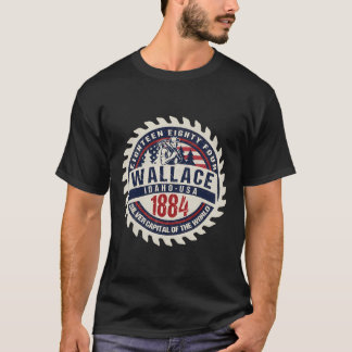 T-shirt Wallace Idaho Historique Silver Mining Ville Nouve