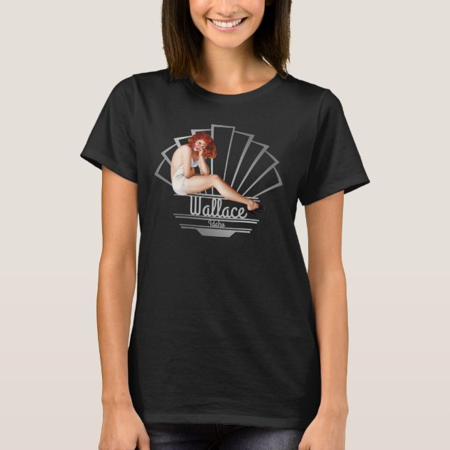 T-shirt Wallace Idaho Pinup Girl V4b (Devant)