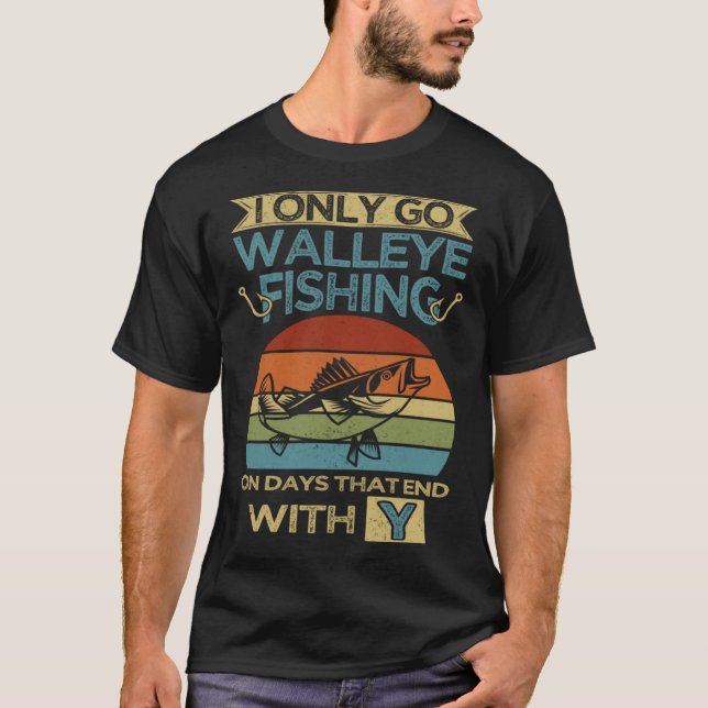 T-shirt Walleye Fishing & Fisherman Angler (Devant)