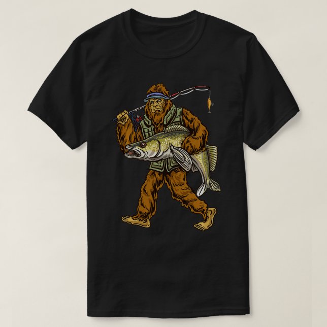 T-shirt Walleye Fishing Sauger Chasse Pêcheurs (Design devant)