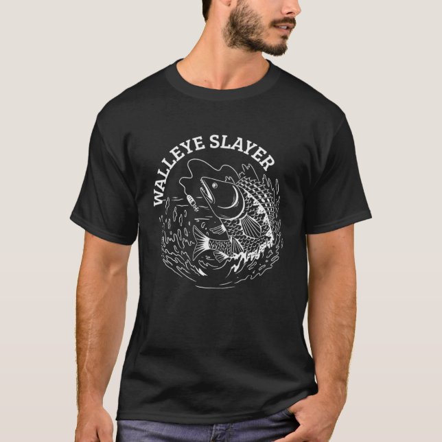 T-shirt Walleye Slayer Walleye Fishing (Devant)