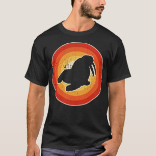 T-shirt Walrus Retro Sunset Vintage 60s les années 70 pour