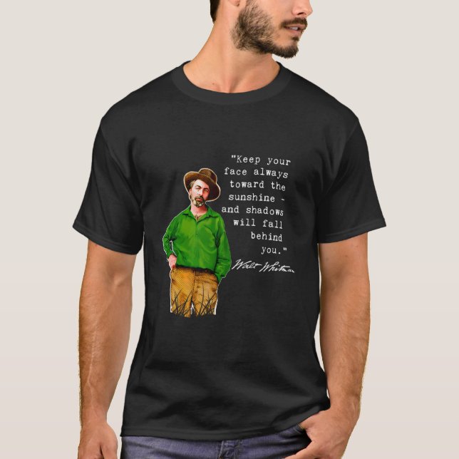 T-shirt Walt Whitman Citation Inspirationnelle Conception  (Devant)