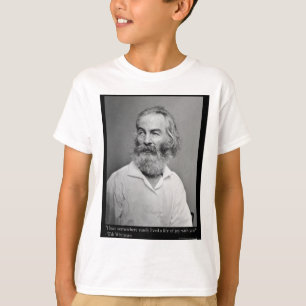 T-shirt Walt Whitman Joy With You Love Citer des Mugs Tee 