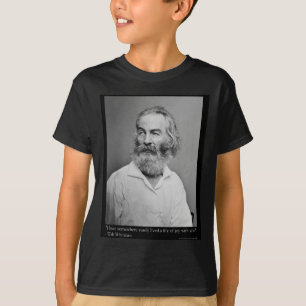 T-shirt Walt Whitman Joy With You Love Citer des Mugs Tee 