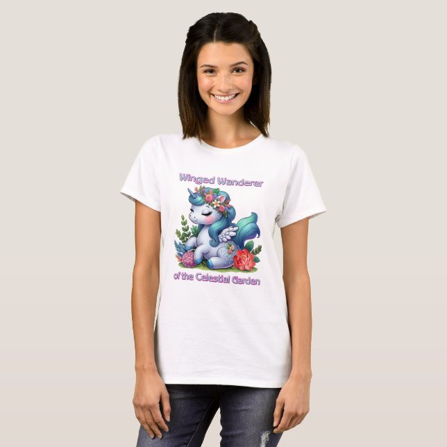 T-shirt Wanderer ailé du jardin céleste (Devant entier)