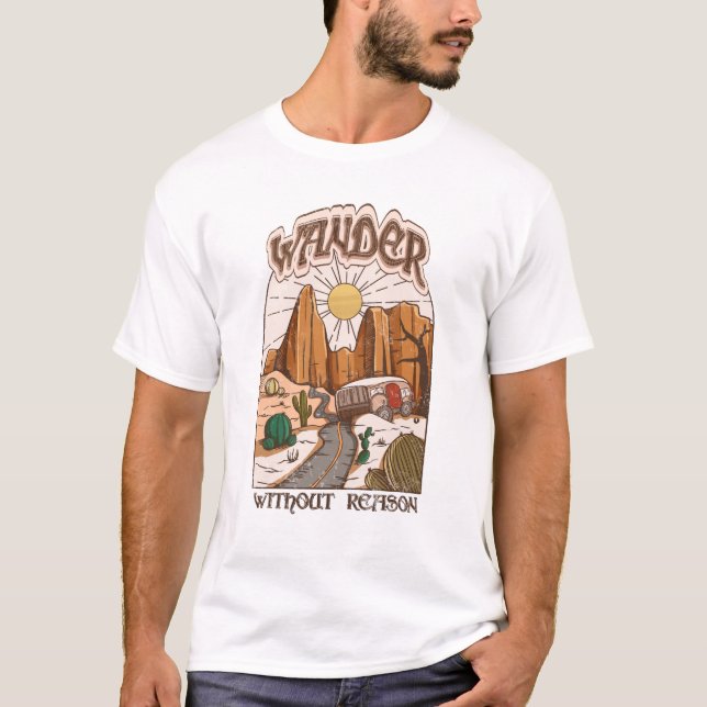 T-shirt Wanderlust Western esthétique (Devant)