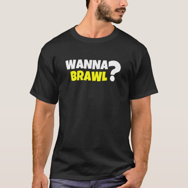 T-shirt Wanna Brawl Étoiles de tir (Devant)