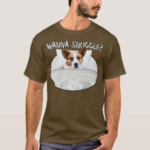 T-shirt Wanna Snuggle Cardigan Welsh Corgi1405