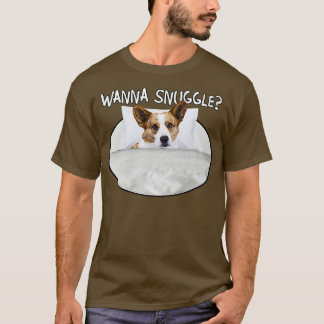 T-shirt Wanna Snuggle Cardigan Welsh Corgi1405
