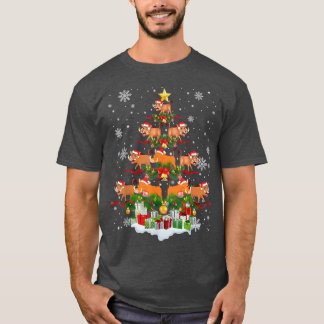 T-shirt Warthog Père Noël Xmas Tree éclaire la faune laid