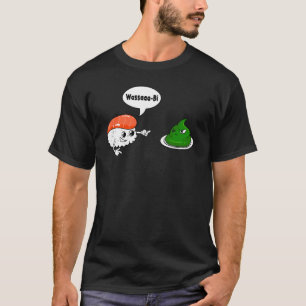 T-shirt Wasabi Saumon Sushi Horseradish Spicy Paste Condid