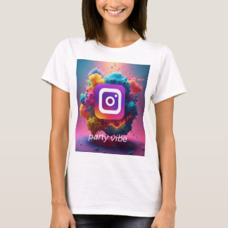 T-shirt Wash en Aquarelle Whimsical avec Instagram