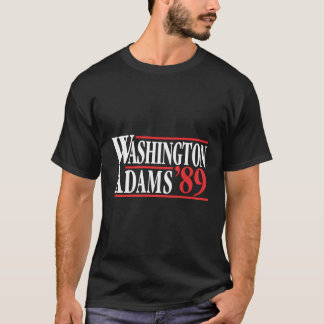 T-shirt Washington Adams 89 Patrio De Campagne Non Distres