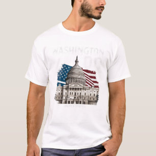 T-shirt Washington DC Capitol Hill USA Souvenirs Cadeaux H