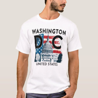 T-shirt Washington DC Capitol Hill USA Souvenirs Cadeaux H