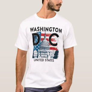 T-shirt Washington DC Capitol Hill USA Souvenirs Cadeaux H