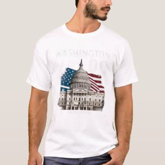 T-shirt Washington DC Capitol Hill USA Souvenirs Cadeaux H