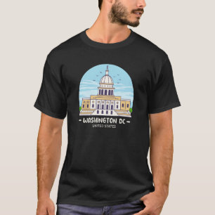 T-shirt Washington DC Skyline USA City Landmark US Capitol