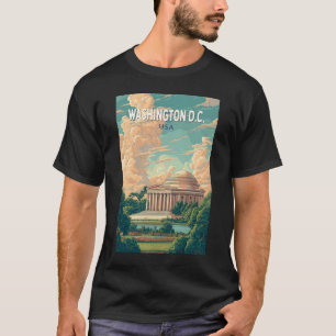T-shirt Washington DC Thomas Jefferson Memorial Travel Art