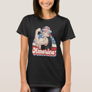 T-shirt Washington George 4 juillet Drapeau américain patr