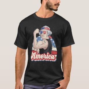 T-shirt Washington George 4 juillet Drapeau américain patr