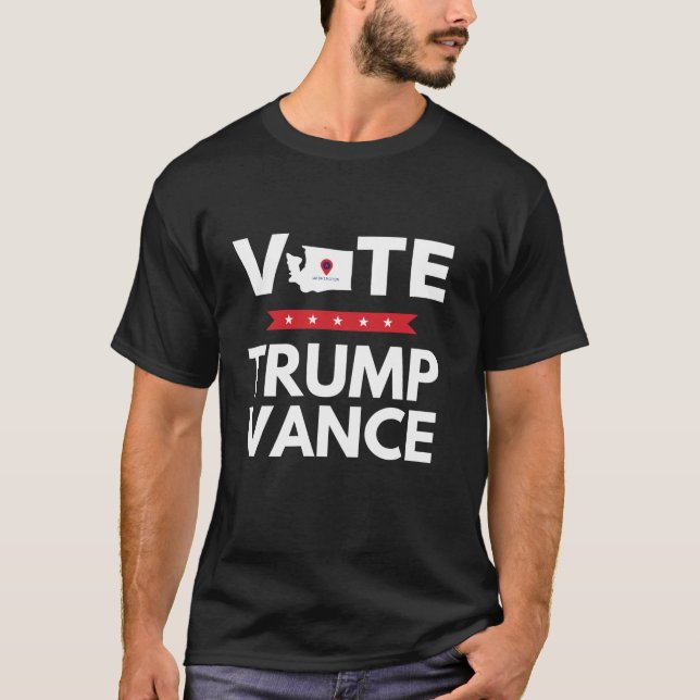 T-shirt WASHINGTON VOTE RÉPUBLICAIN TRUMP VANCE T Shirt (Devant)