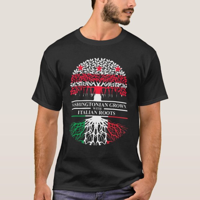 T-shirt Washingtonian Grown Italian Roots Washington D C I (Devant)