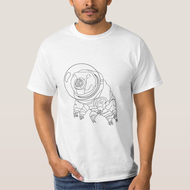 T-shirt water bear nerd for men (Front)