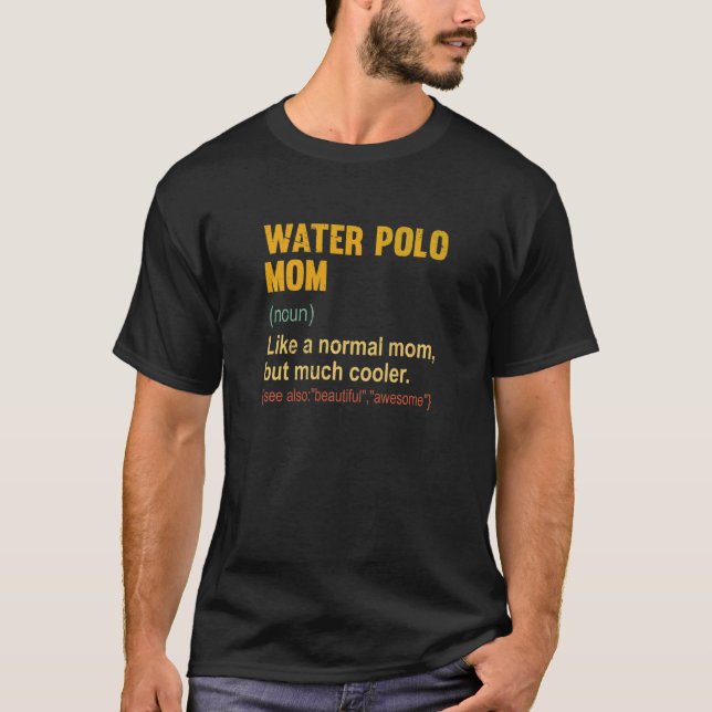 T-shirt Water Polo Maman Définition Fière Water Polo Maman (Devant)