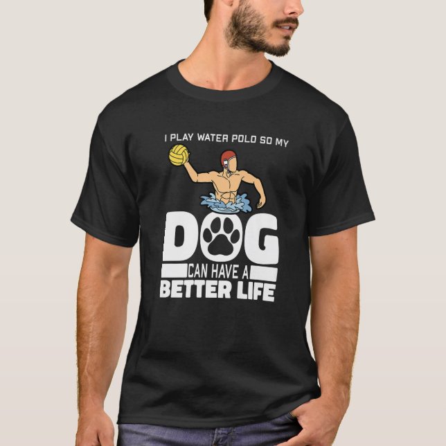 T-shirt Water Sport Chien Joueur Waterpolo Water Polo (Devant)