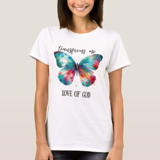T-shirt Watercolor butterfly with Christian quote: "God's 