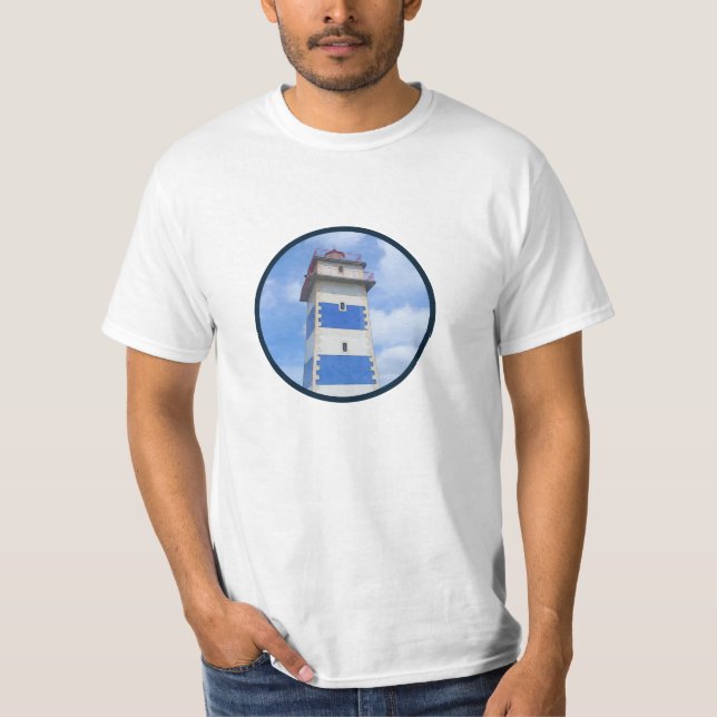 T-shirt Watercolor lighthouse (Devant)