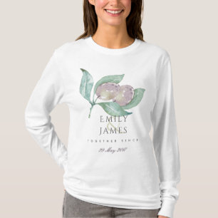 T-SHIRT WATERCOLOU BLEU FOLIAGE OLIVE BRIDE ENSEMBLE DEPUI