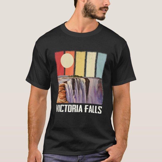 T-shirt Waterfall Africa Victoria Falls Souvenir Zimbabwe  (Devant)