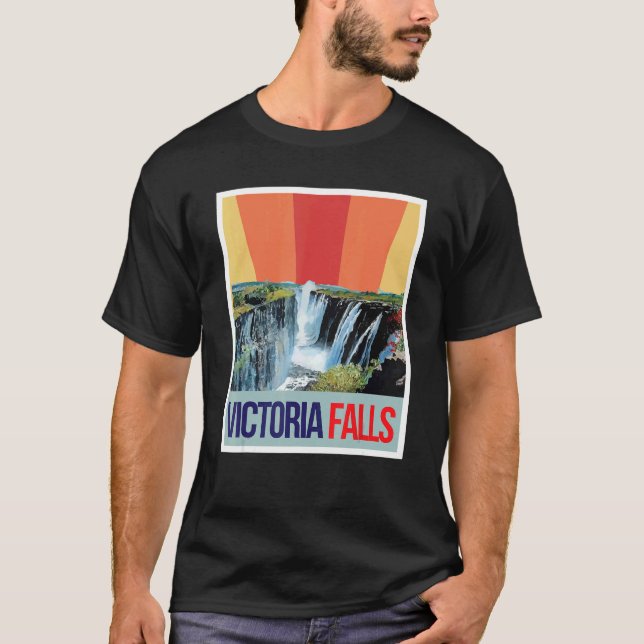 T-shirt Waterfall Souvenir Africa Victoria Falls Zimbabwe  (Devant)