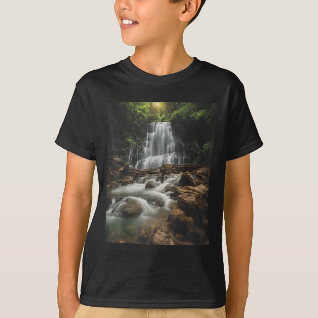 T-shirt Waterfall Style Life_ Pastel Falls And Nature Call (Devant)