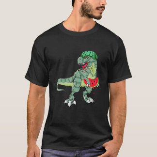 T-shirt Watermelon Dinosaur Un Dans Un Melon T Rex Été Pou