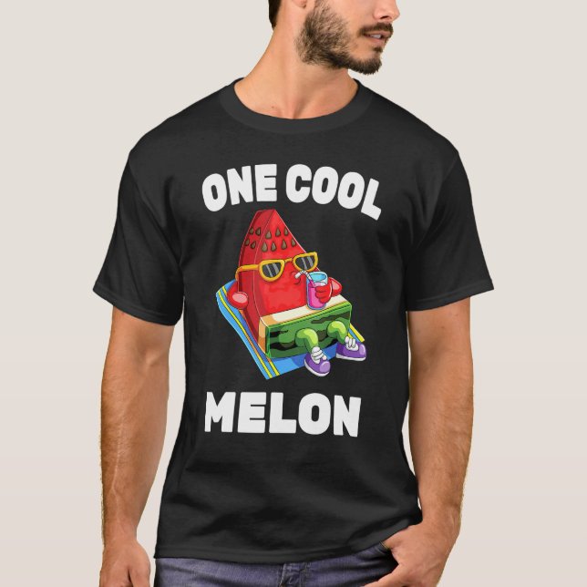 T-shirt Watermelon - One Cool Melon - Summer - Vegan - Fru (Devant)