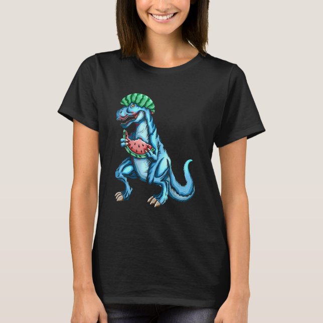T-shirt Watermelon  rex Dinosaur Dino Fan Melon (Devant)