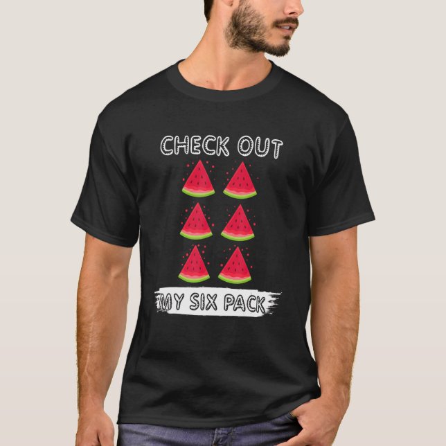 T-shirt Watermelon Six Pack Exercice été (Devant)
