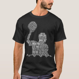 T-shirt Waterpolo Player Word Cloud Water Polo Players Coa