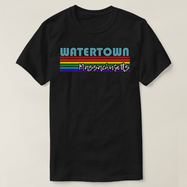 T-shirt Watertown Massachusetts Pride Watertown LGBT Cadea (Design devant)