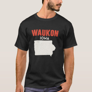T-shirt Waukon Iowa USA State America Travel Iowan