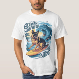 T-shirt Wave Rider : Un Berger Allemand Surf